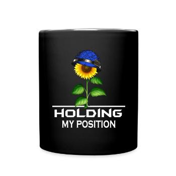 free ukraine stand with kiev zelensky sunflower - Full Colour Mug - black - Front