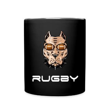 rugby rugby players rugby club rugby union - Full Colour Mug - black - Front
