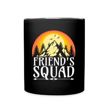 Groupe D'Amis Campeurs À La Montagne - Camping - Mug uni - noir - Devant