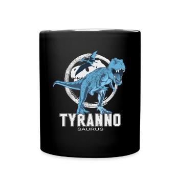 Dinosaurier Tyrannussaurus Dino Dinosaur - Tasse einfarbig - Schwarz - Vorne