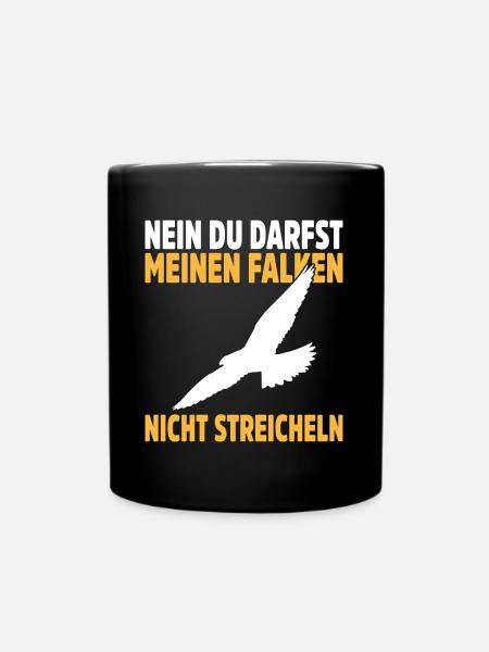 Falknerei Geschenkidee Falkner Beizjagd Greifvogel - Tasse einfarbig - Schwarz