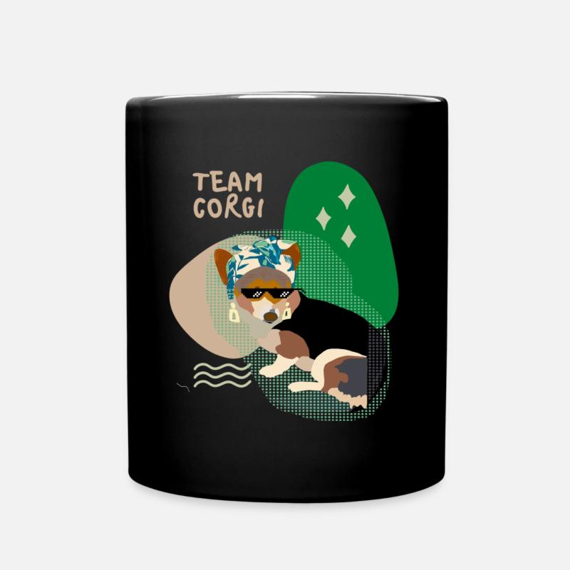 Corgie Team, Hunde - Tasse einfarbig - Schwarz