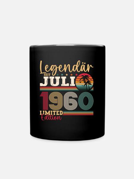 Legendär Juli 1960 62. Geburtstag Geschenk Herren - Tasse einfarbig - Schwarz