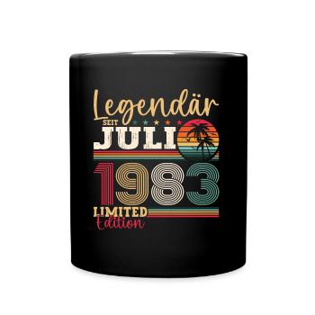 Legendär Juli 1983 39. Geburtstag Geschenk Herren - Tasse einfarbig - Schwarz - Vorne