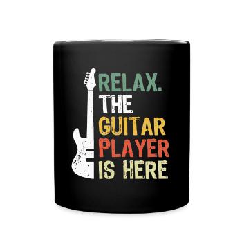Gitarre Geschenk Gitarrist Musiker E-Gitarre Musik - Tasse einfarbig - Schwarz - Vorne
