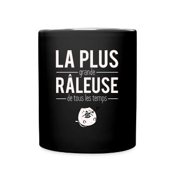 La plus grande râleuse chieuse râler humour - Mug uni - noir - Devant