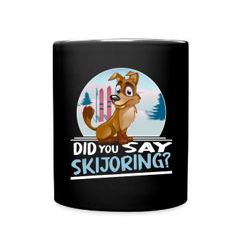 skijöring wintersport skijoring - Full Colour Mug - black - Front