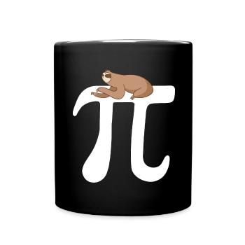 Math Paresseux Pi - Mug uni - noir - Devant