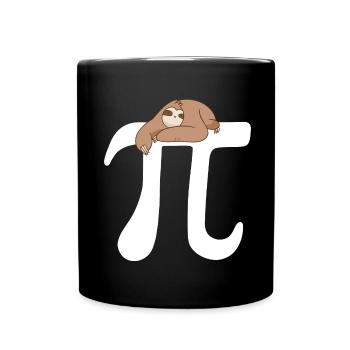 Math Paresseux Pi - Mug uni - noir - Devant