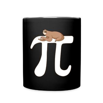 Math Paresseux Pi - Mug uni - noir - Devant