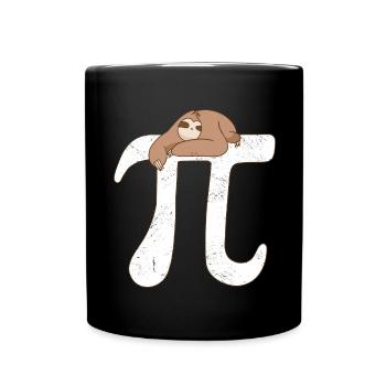 Math Paresseux Pi - Mug uni - noir - Devant