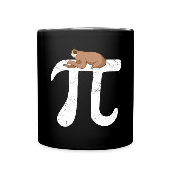 Math Paresseux Pi - Mug uni - noir - Devant