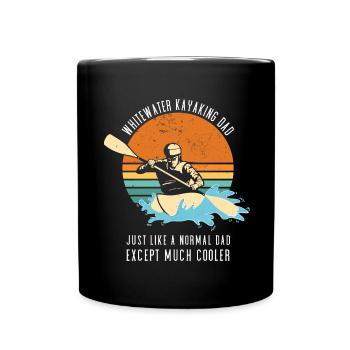 Whitewater Kayaking Dad Like A Normal Dad - Full Colour Mug - black - Front