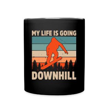 Snowboarding Geschenkidee für Snowboarder Snowboar - Tasse einfarbig - Schwarz - Vorne