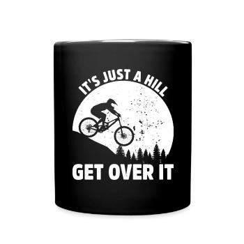 Mountain Bike Mtb Downhill Bike Cyclist Biker - Full Colour Mug - black - Front