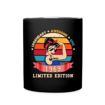 Anniversaire 1969 Femme Légende Epique Vintage - Mug uni - noir - Devant