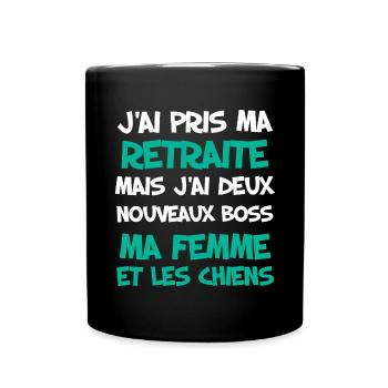 Retraite Humour Homme - Mug uni - noir - Devant