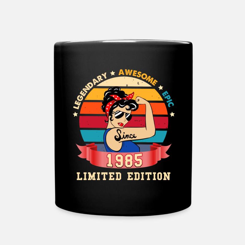 Femme Vintage édition limitée depuis 1985 - Mug uni - noir