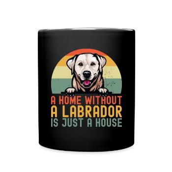 Labrador Geschenkidee für Labrador Retriever Hund - Tasse einfarbig - Schwarz - Vorne