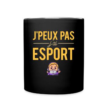 J'peux pas j'ai esport jeux vidéos gamer humour - Mug uni - noir - Devant