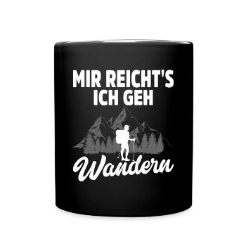 Wandern Geschenk Für Wanderer Berge Trekking - Tasse einfarbig - Schwarz - Vorne