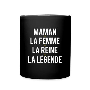 Maman Femme Reine Légende Fête Des Mères Humour - Mug uni - noir - Devant