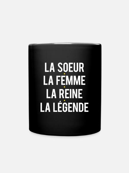 Soeur Femme Reine Légende Meilleure Soeur - Mug uni - noir