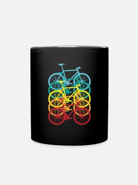 Retro Fahrrad T-Shirt Vintage Fahrräder - Tasse einfarbig - Schwarz