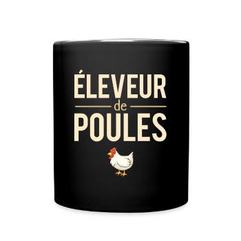 Éleveur De Poules Meilleur Fermier Humour - Mug uni - noir - Devant