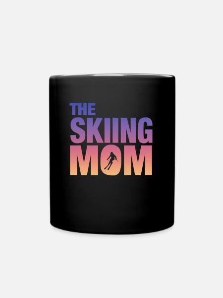 Skiing Geschenk Ski fahren - Tasse einfarbig - Schwarz
