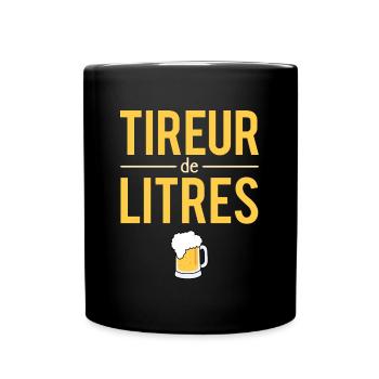 Tireur de litres bière apéro alcool humour - Mug uni - noir - Devant