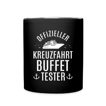 Kreuzfahrt Kreuzfahrtschiff Urlaub Meer Geschenk - Tasse einfarbig - Schwarz - Vorne