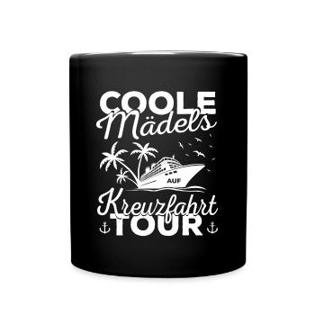 Kreuzfahrt Kreuzfahrtschiff Mädels Urlaub Geschenk - Tasse einfarbig - Schwarz - Vorne