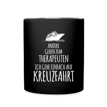 Kreuzfahrt Kreuzfahrtschiff Seereise Meer Geschenk - Tasse einfarbig - Schwarz - Vorne