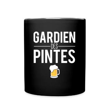 Gardien des pintes blague bière apéro humour - Mug uni - noir - Devant