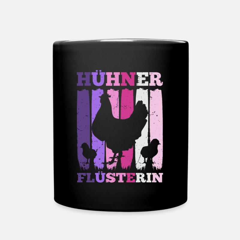 Hühner Huhn Bäuerin Landwirtin Muttertag Geschenk - Tasse einfarbig - Schwarz