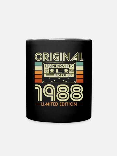 Original 1988 Vintage Vintage Birthday Retro - Mug uni - noir
