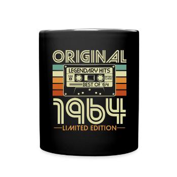 Original 1964 Jahrgang Vintage Geburtstag Retro - Tasse einfarbig - Schwarz - Vorne