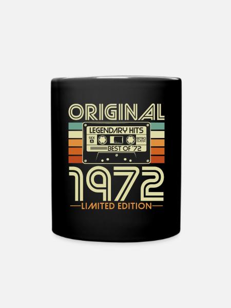 Original 1972 Vintage Vintage Birthday Retro - Mug uni - noir