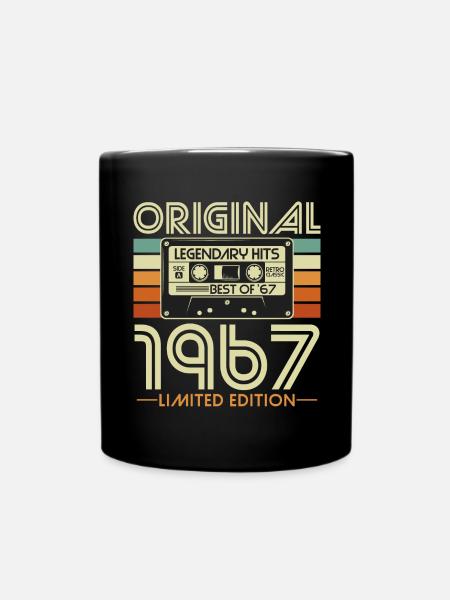 Original 1967 Jahrgang Vintage Geburtstag Retro - Tasse einfarbig - Schwarz