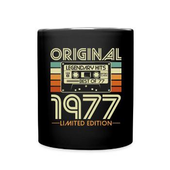 Original 1977 Vintage Vintage Birthday Retro - Mug uni - noir - Devant