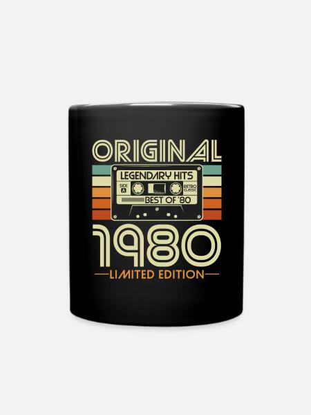 Original 1980 Vintage Vintage Birthday Retro - Mug uni - noir