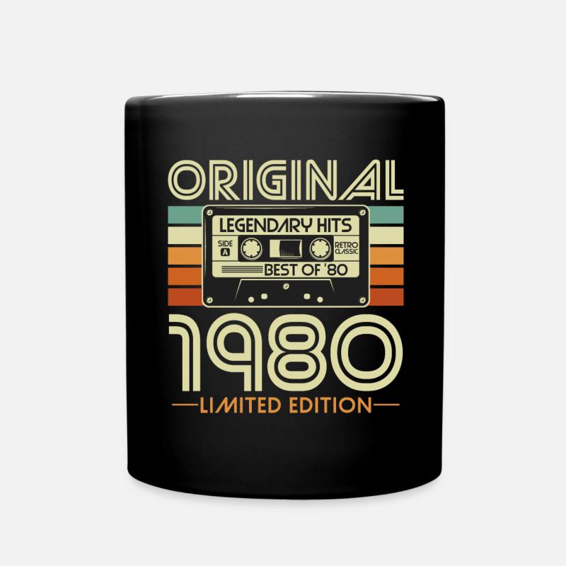 Original 1980 Vintage Vintage Birthday Retro - Mug uni - noir