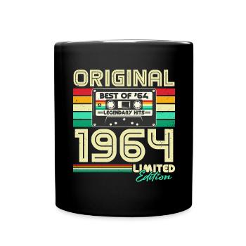 Original 1964 Jahrgang Vintage Geburtstag Retro - Tasse einfarbig - Schwarz - Vorne