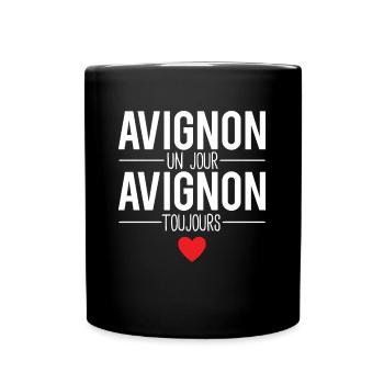 Avignon un jour avignon toujours avignonnais - Mug uni - noir - Devant