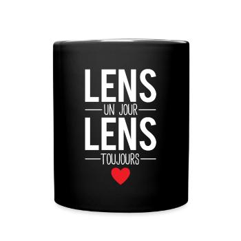 Lens un jour lens toujours cadeau lensois - Mug uni - noir - Devant