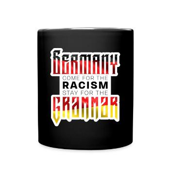 L’ALLEMAGNE vient pour le racisme, reste pour la grammaire - Mug uni - noir - Devant