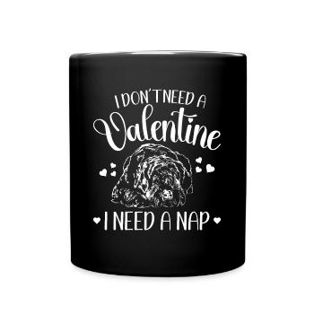 Schnauzer géant Saint-Valentin chiens chien Wilsigns - Mug uni - noir - Devant