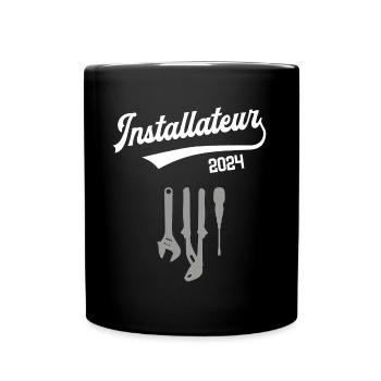 Installateur 2024 Ausbildung Prüfung Sanitär - Tasse einfarbig - Schwarz - Vorne