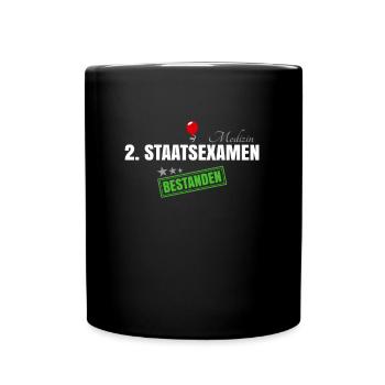 2. Staatsexamen Medizin - Tasse einfarbig - Schwarz - Vorne